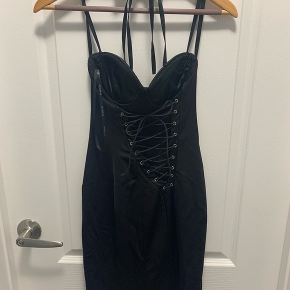 NEW Mini Black Dress - BEBE Brand - Picture 4 of 4